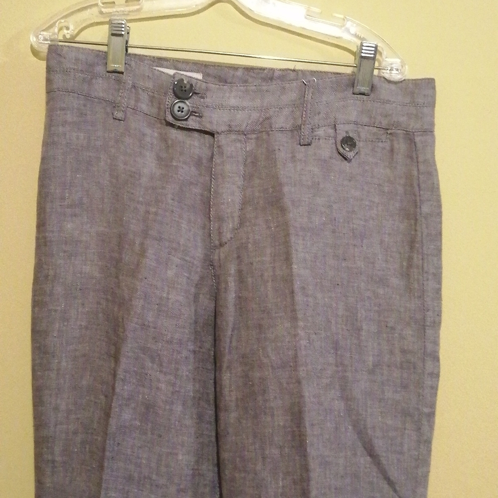 NWT, InWear   , ladies linen ,dark and light grey blend,  trouser, size US 6